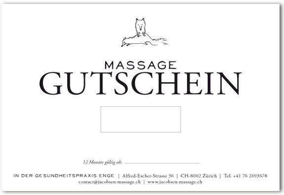 Massagegutschein Zürich